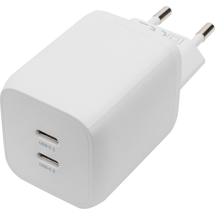 DIGITUS USB-Ladegert, 2x USB-C, 65 Watt, wei