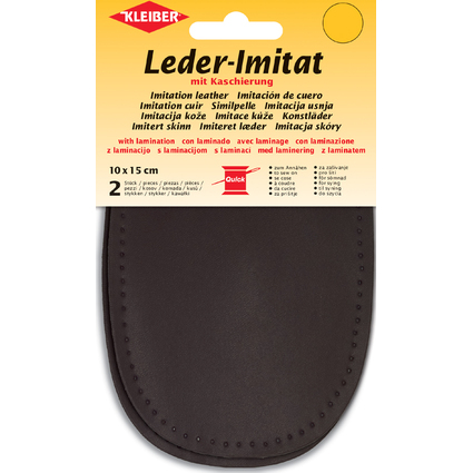 KLEIBER Leder-Imitat mit Kaschierung, 100 x 150 mm, braun