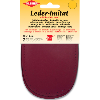 KLEIBER Leder-Imitat mit Kaschierung, 100 x 150 mm, bordeaux