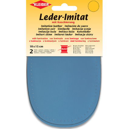 KLEIBER Leder-Imitat mit Kaschierung, 100 x 150 mm, blau