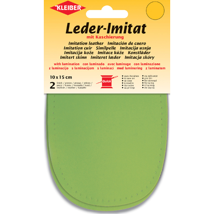 KLEIBER Leder-Imitat mit Kaschierung, 100 x 150 mm, limette