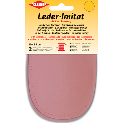 KLEIBER Leder-Imitat mit Kaschierung, 100 x 150 mm, rosa