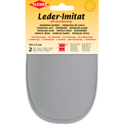 KLEIBER Leder-Imitat mit Kaschierung, 100 x 150 mm, hellgrau