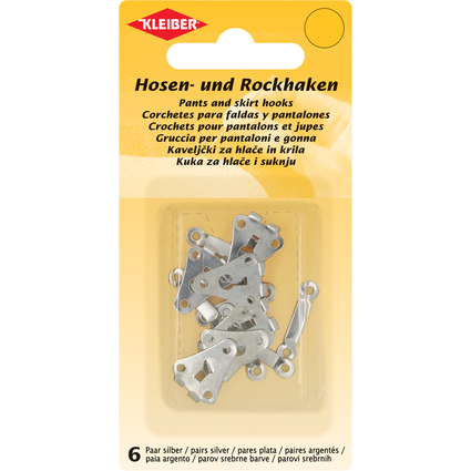 KLEIBER Hosen- & Rockhaken, zum Annhen, silber