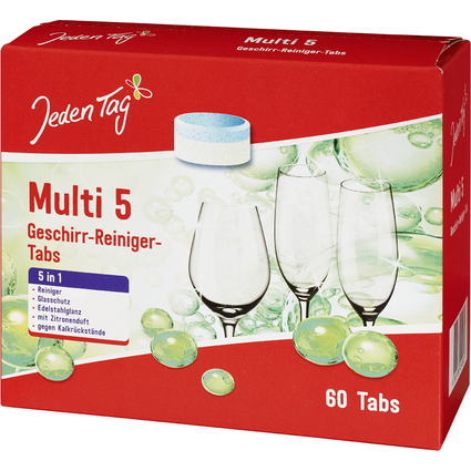 Jeden Tag Splmaschinentabs Multi 5, 60 Tabs, im Karton