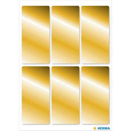 HERMA Weihnachts-Sticker, eckig, 26 x 54 mm, gold