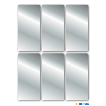 HERMA Weihnachts-Sticker, eckig, 26 x 54 mm, silber