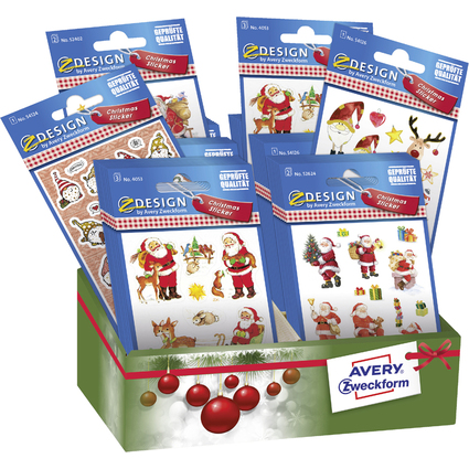 AVERY Zweckform ZDesign Weihnachts-Sticker "Weihnachtsmann"