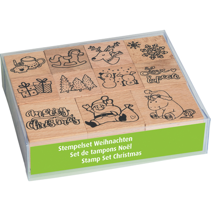 HEYDA Motivstempel-Set "Xmas Patches", in Klarsicht-Box