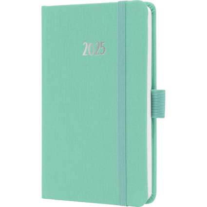 sigel Taschenkalender Jolie Feel 2025, Textil, A6, mint