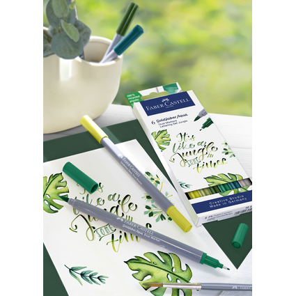 FABER-CASTELL Aquarellmarker GOLDFABER, 6er Etui Jungle