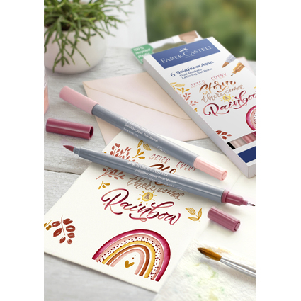 FABER-CASTELL Aquarellmarker GOLDFABER, 6er Etui BoHo