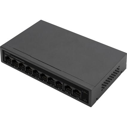 DIGITUS GE PoE Switch, 8+2 Port, 10/100/1000 Mbps