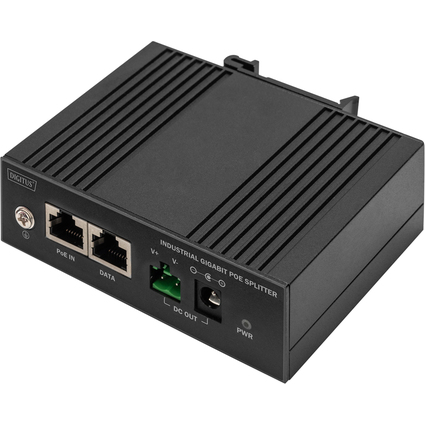 DIGITUS Gigabit Ethernet Industrial PoE Splitter, 60 W