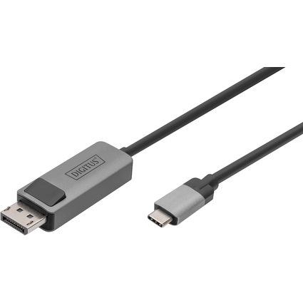 DIGITUS Bidirektional Adapterkabel, USB-C - DisplayPort, 1 m