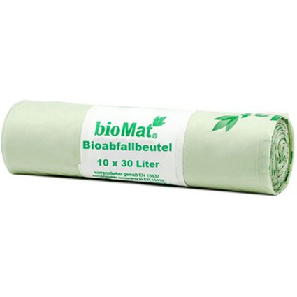 PAPSTAR Bioabfallbeutel "bioMAT", 30 Liter, grn