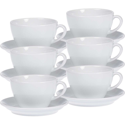 Esmeyer Kaffee-Tassen "Bistro", 6er Set, wei