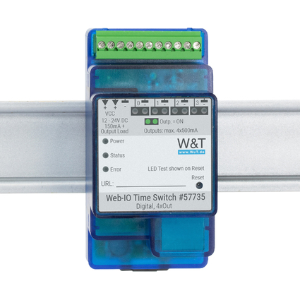 W&T Web-IO Time Switch Digital 4xOut, 10/100BaseT, blau