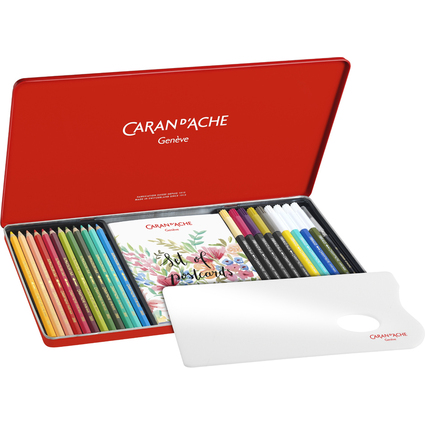 CARAN D'ACHE Mixed Media BOTANICAL SET, 24-teilig