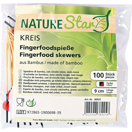 NATURE Star Fingerfood-Spiee Disc, aus Bambus, Lnge: 90 mm