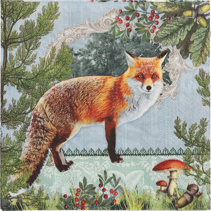 PAPSTAR Motiv-Servietten "Fox Portrait", 330 x 330 mm