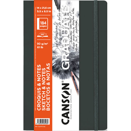 CANSON Skizzenbuch GRADUATE SKETCH & NOTES, 140 x 216 mm