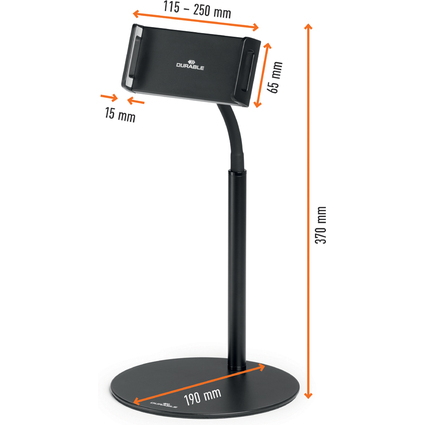 DURABLE Tablet-Tischhalterung TWIST TABLE, schwarz