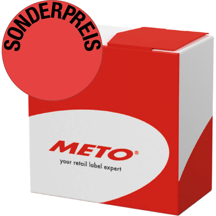 METO Aktionsetiketten "SONDERPREIS", rot / schwarz