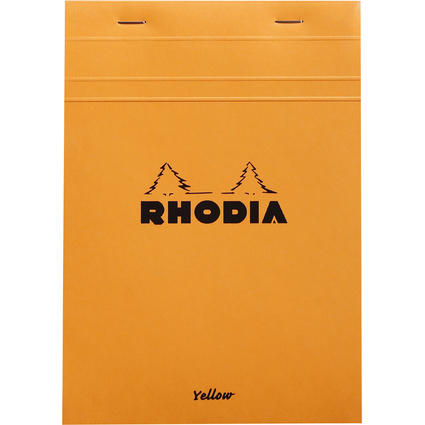 RHODIA Notizblock No. 16 Yellow, DIN A5, kariert, orange