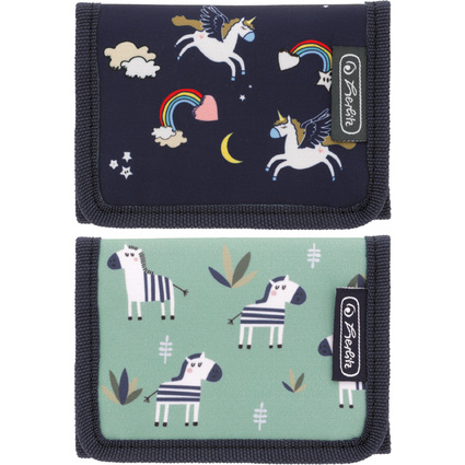 herlitz Geldbeutel "Zebra Unicorn Mix", Polyester