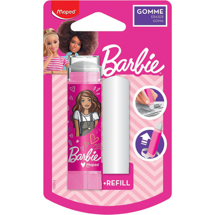 Maped Kunststoff-Radierer Barbie + Ersatzradierer, Blister