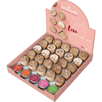 COLOP Motiv-Stempel Woodies "Liebe", Display