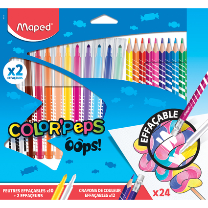 Maped Radierbare Fasermaler & Buntstifte COLOR'PEPS OOPS