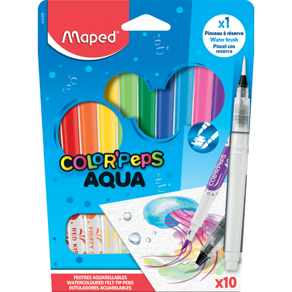 Maped Aquarellstift COLOR'PEPS AQUA, 10er Kartonetui