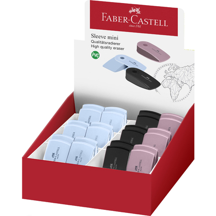 FABER-CASTELL Kunststoff-Radierer SLEEVE MINI, sortiert