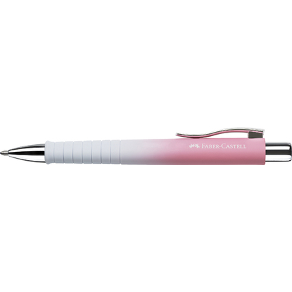 FABER-CASTELL Druckkugelschreiber POLY BALL, wei / rosa