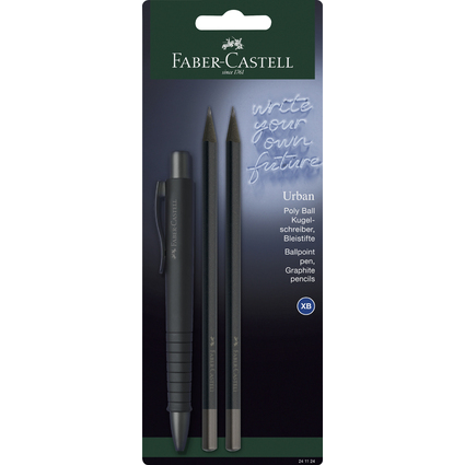 FABER-CASTELL Schreibgerte-Set POLY BALL URBAN, schwarz