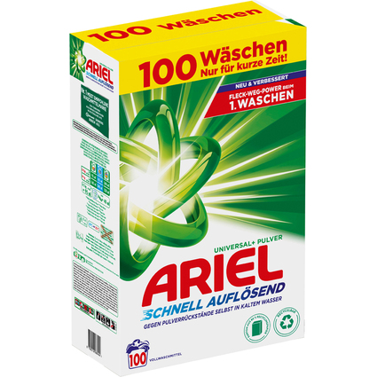 ARIEL Waschpulver Universal+, 6 kg - 100 WL