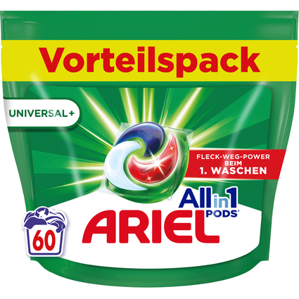 ARIEL Waschmittel Pods All-in-1 Pods Universal+, 60 WL