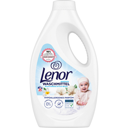 Lenor Flssigwaschmittel Sensitiv, 1,25 Liter - 25 WL