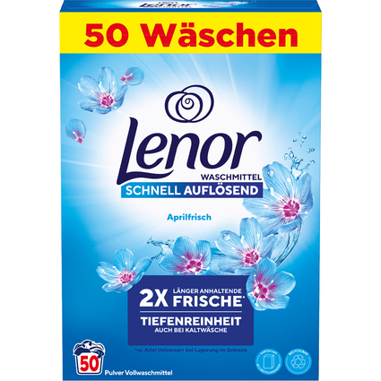 Lenor Waschpulver Aprilfrisch, 3,0 kg - 50 WL