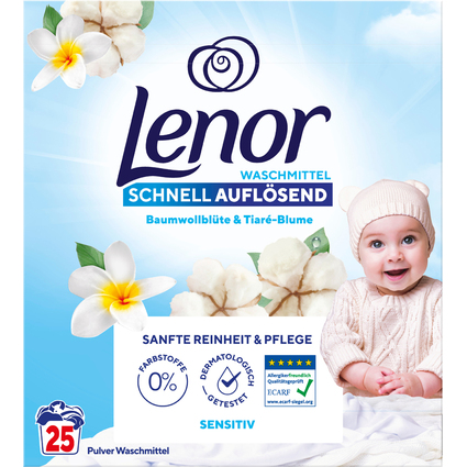 Lenor Waschpulver Sensitiv, 1,5 kg - 25 WL