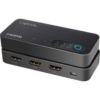 LogiLink 4K/60 Hz HDMI Splitter, 2-fach, schwarz