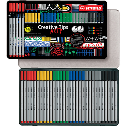 STABILO Creative Tips ARTY CLASSIC, 30er Metalletui