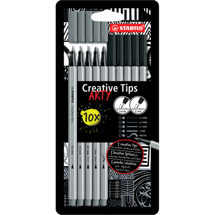 STABILO Creative Tips ARTY SHADING, 10er Kartonetui