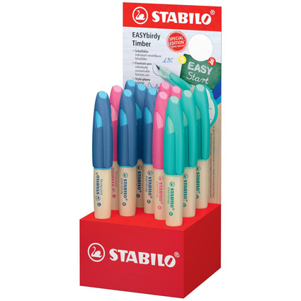 STABILO Fllhalter EASYbirdy Timber L/R, 12er Display