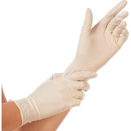 HYGOSTAR Latex-Handschuh Sense, XL, natur, puderfrei