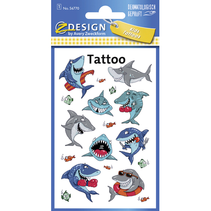 ZDesign KIDS Kinder-Tattoos "Haie"