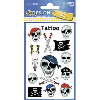 ZDesign KIDS Kinder-Tattoos "Totenkpfe", bunt