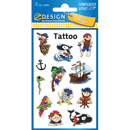 AVERY Zweckform ZDesign Kids Tattoos "Piraten"